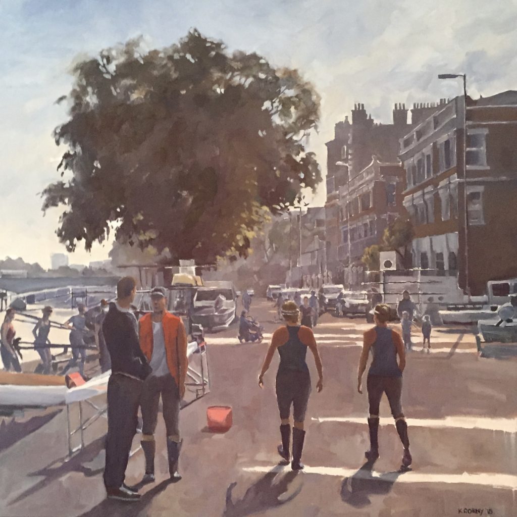 A bright Sepetmber's morning on London's Putney Embankment.